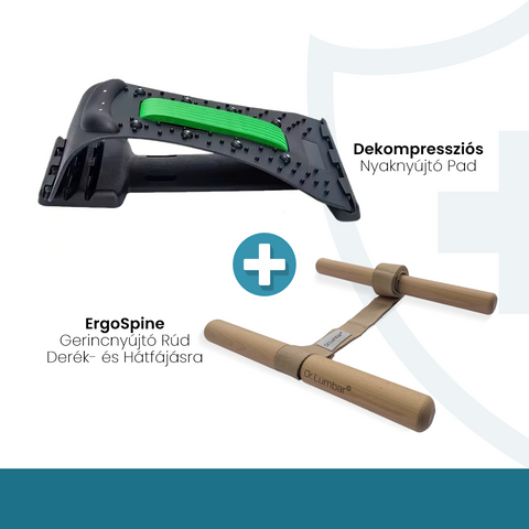 Dekompressziós Nyaknyújtó Pad + ErgoSpine Gerincnyújtó Rúd csomag