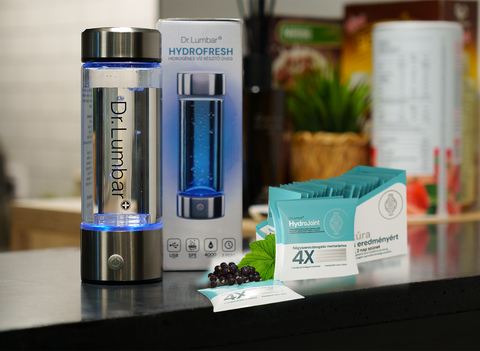 HydroDuo: HydroJoint + Hydrofresh hidrogénes víz készítő üveg