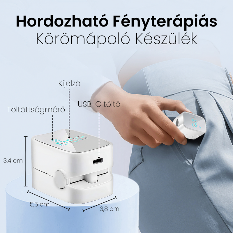 Hordozható Fényterápiás Körömápoló Készülék