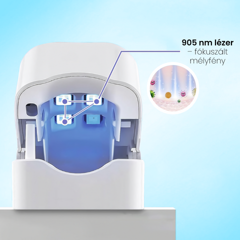 905 nm fókuszált mélyfény– a körömágy mélyére hatolva fejti ki hatását