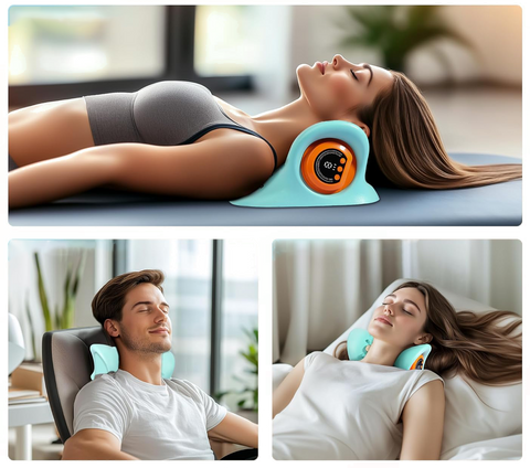 Neckoria Elektromos Nyak- és Vállmasszírozó Hőterápiával