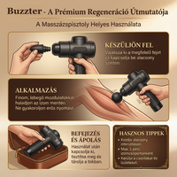 Buzzter Professzionális Izomlazító és Regeneráló Masszázspisztoly Szett