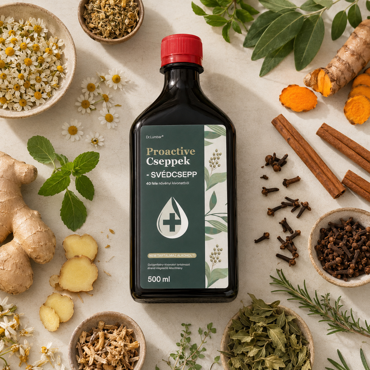 A tradicionális 40 növényes formula alkohol nélkül