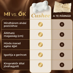 Cushee Anatómiai Memóriahab Párna Aktív Hűtéssel és Dupla Magasságú Nyaktámasszal