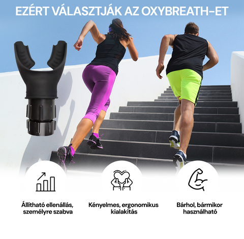 OxyBreath Hordozható Légzőizom-erősítő Eszköz Állítható Ellenállással