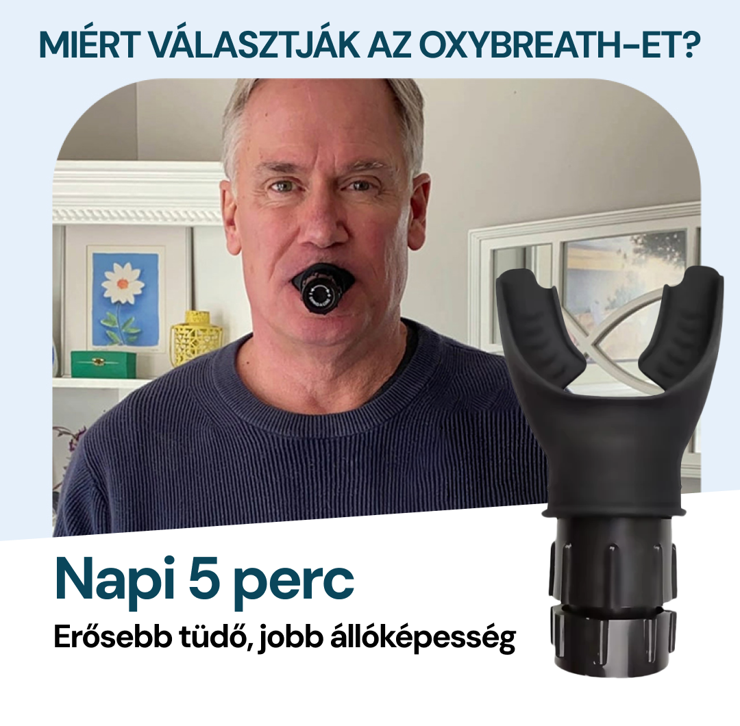OxyBreath Hordozható Légzőizom-erősítő Eszköz Állítható Ellenállással