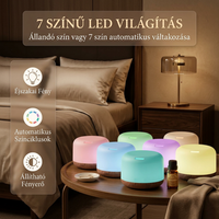 Mizuki Ultraszónikus Aromadiffúzor És Párologtató Éjszakai fénnyel