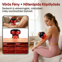 Pulseo Okos Köpölyöző Masszírozó - Izomlazítás, Vörös Fény és Hőfunkció Egy Eszközben