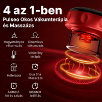 Pulseo Okos Köpölyöző Masszírozó - Izomlazítás, Vörös Fény és Hőfunkció Egy Eszközben