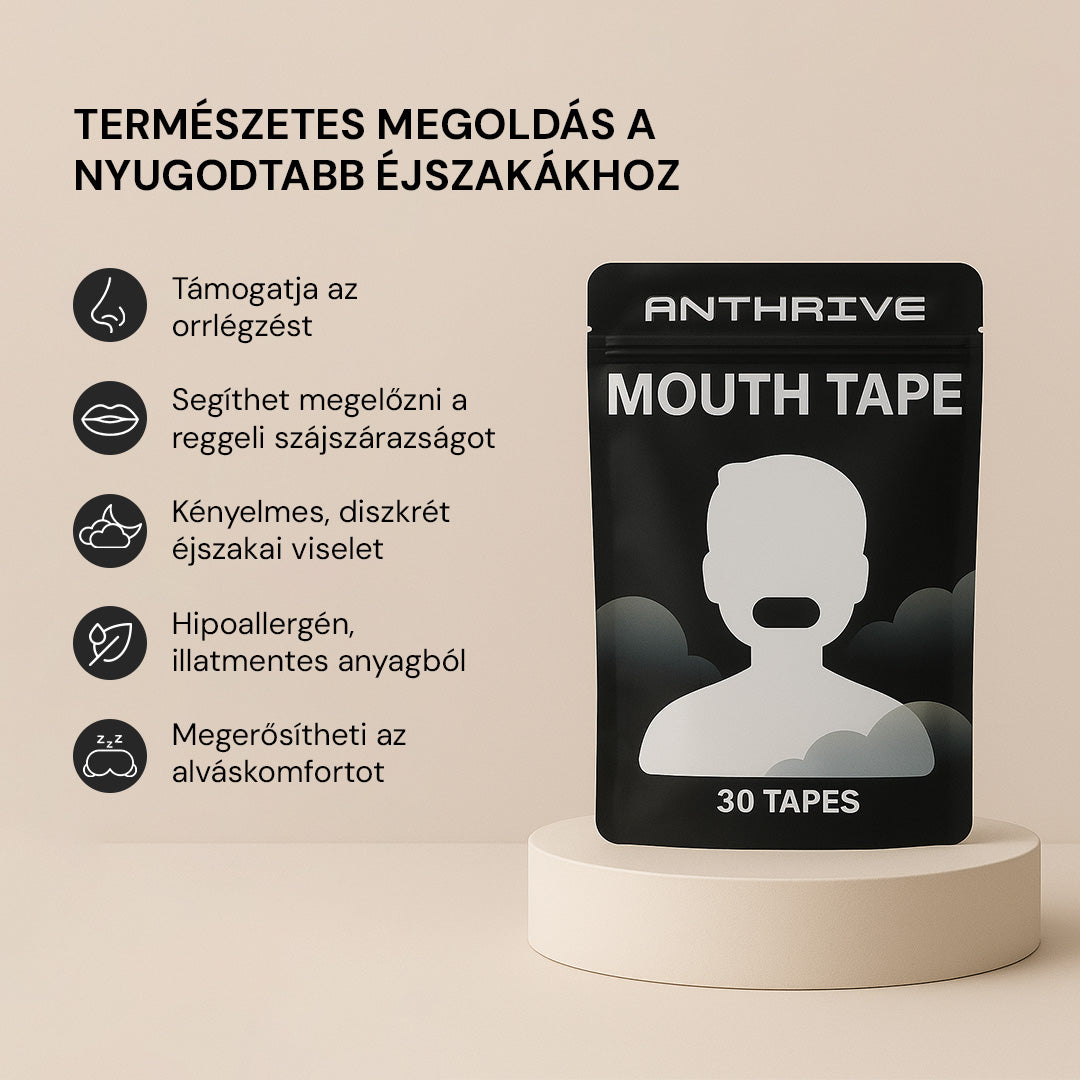 BreatheEase Légzéstámogató & Alvássegítő Szájtapasz
