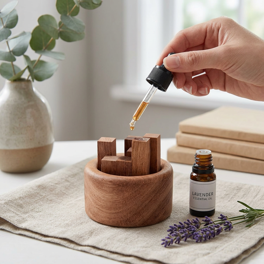Scentora Természetes Fa Aromaterápiás Illóolaj Diffúzor