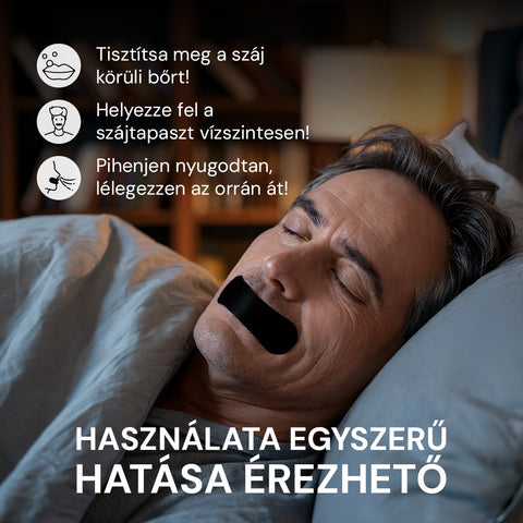 BreatheEase Légzéstámogató & Alvássegítő Szájtapasz